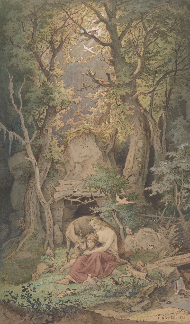 Genoveva, 1820-84. od Ludwig Richter