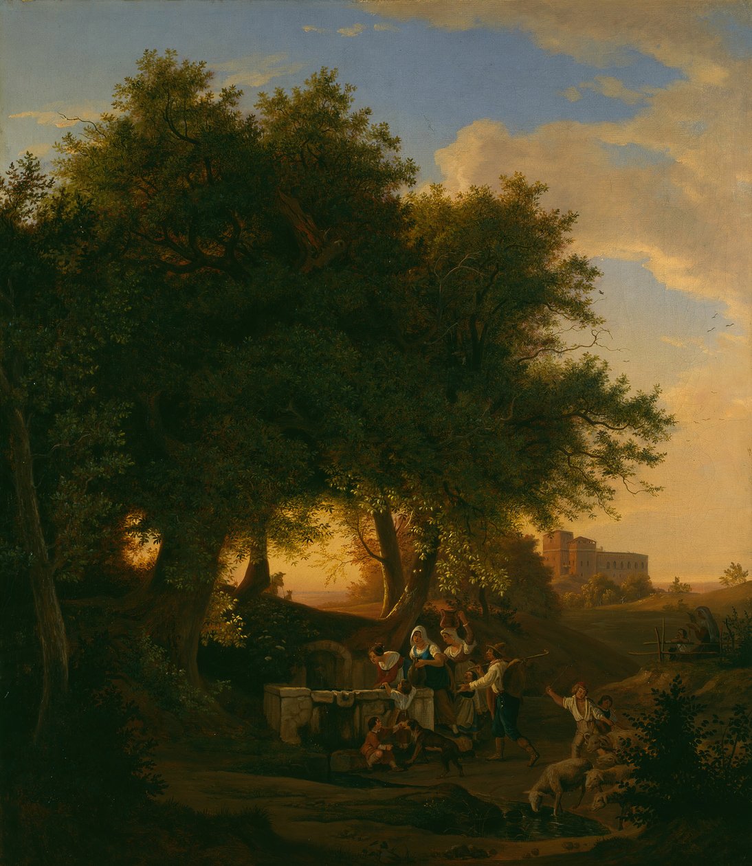 Fontána v Grottaferrata, 1832. od Ludwig Richter