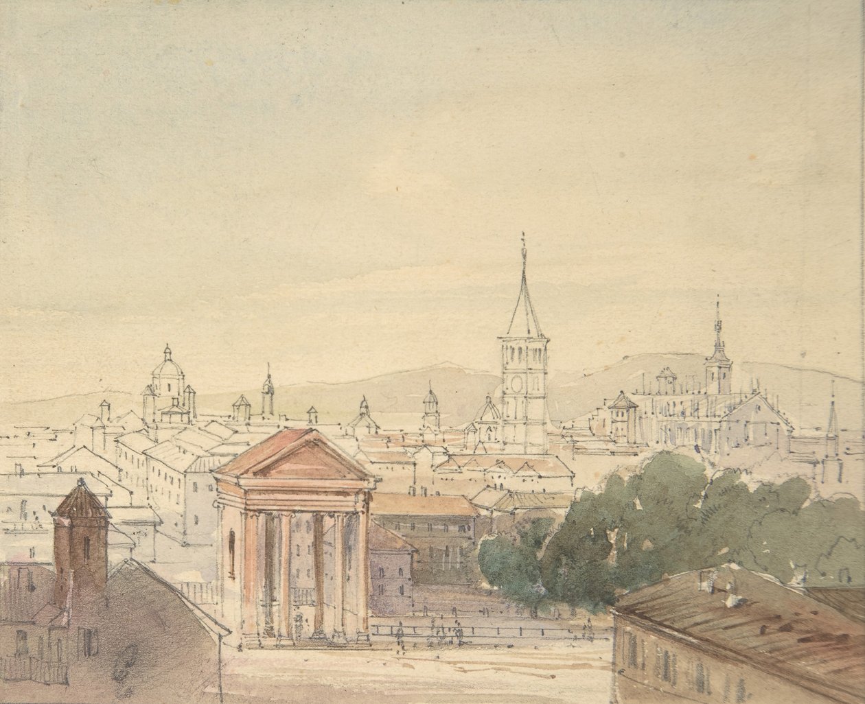 Pohled na Milán, 1820-84. od Ludwig Richter