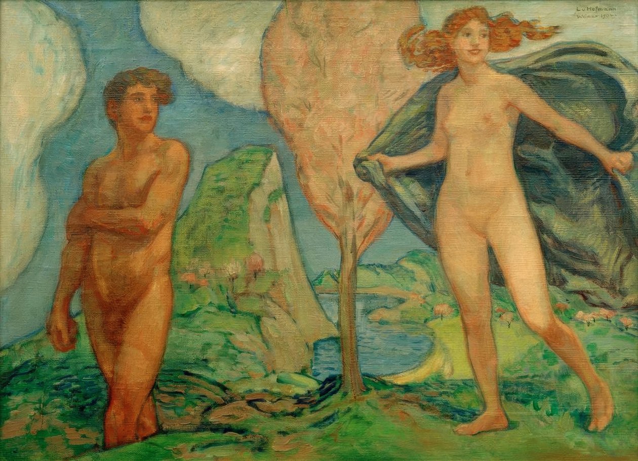 Adam a Eva od Ludwig von Hofmann