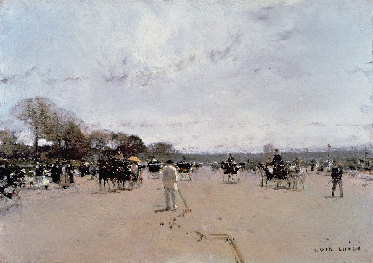 Kočáry na Champs Elysees od Luigi Loir