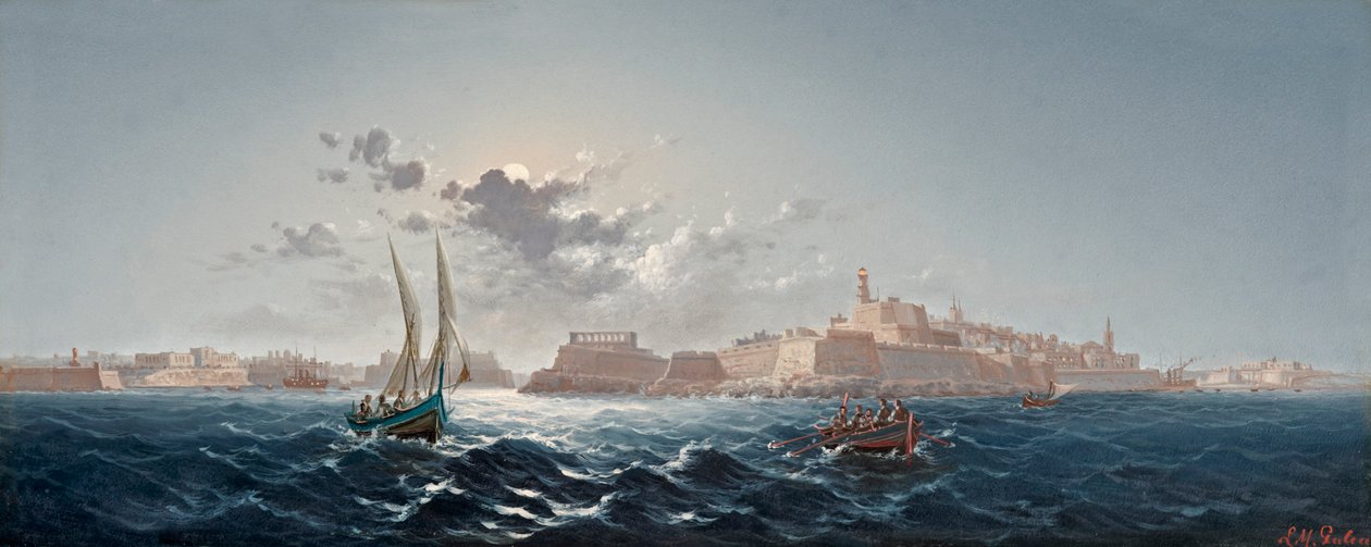 St. Elmo, Valletta, Malta - Moonlight od Luigi Maria Galea