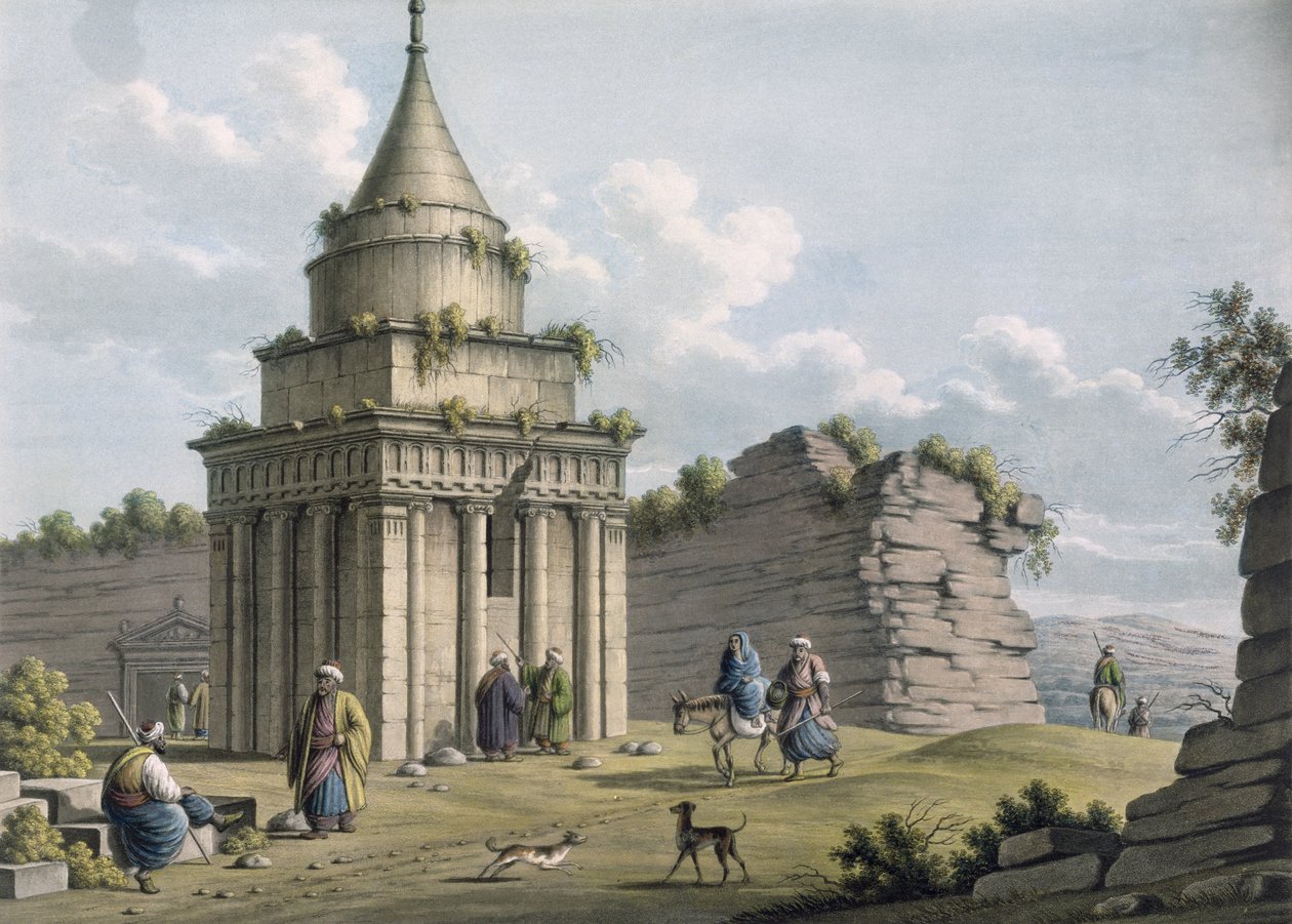 Hrob Absalom, Jeruzalém, hospoda. William Watts, 1805 od Luigi Mayer
