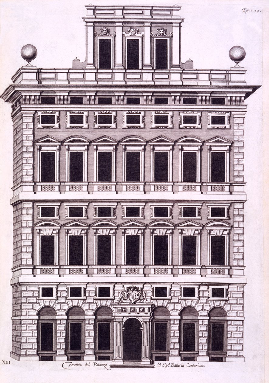 Návrh pro královský palác Caserta, 1756 od Luigi Vanvitelli