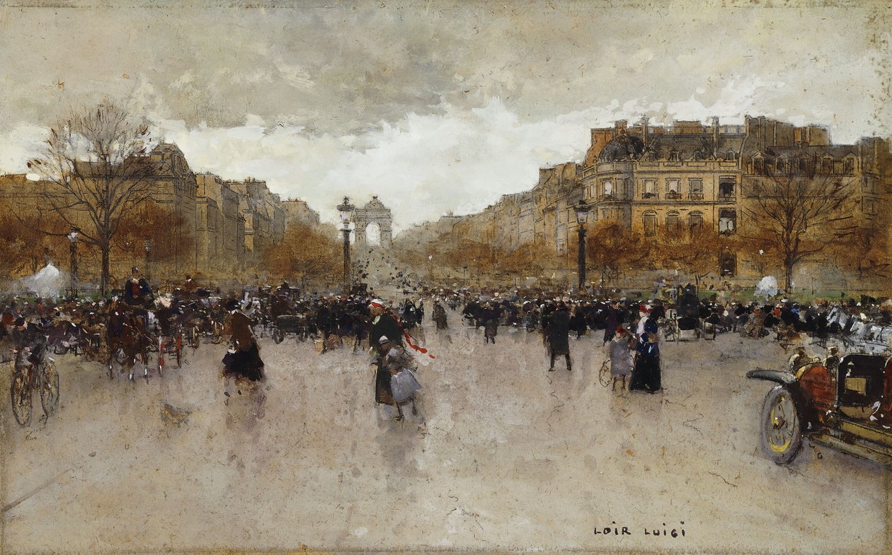 Kruhový objezd Champs Elysees, Paříž, od Luigi Loir