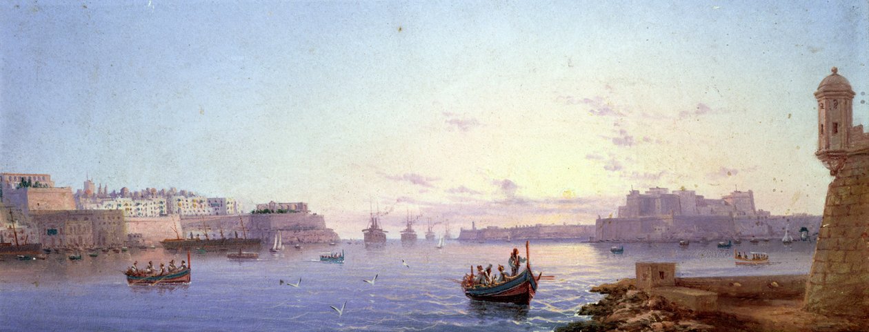 The Grand Harbour, Valletta (board) od Luigi Maria Galea