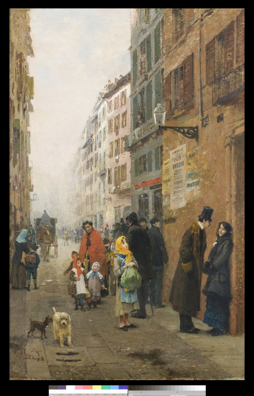 Ulice v Miláně, 1881 od Luigi Rossi
