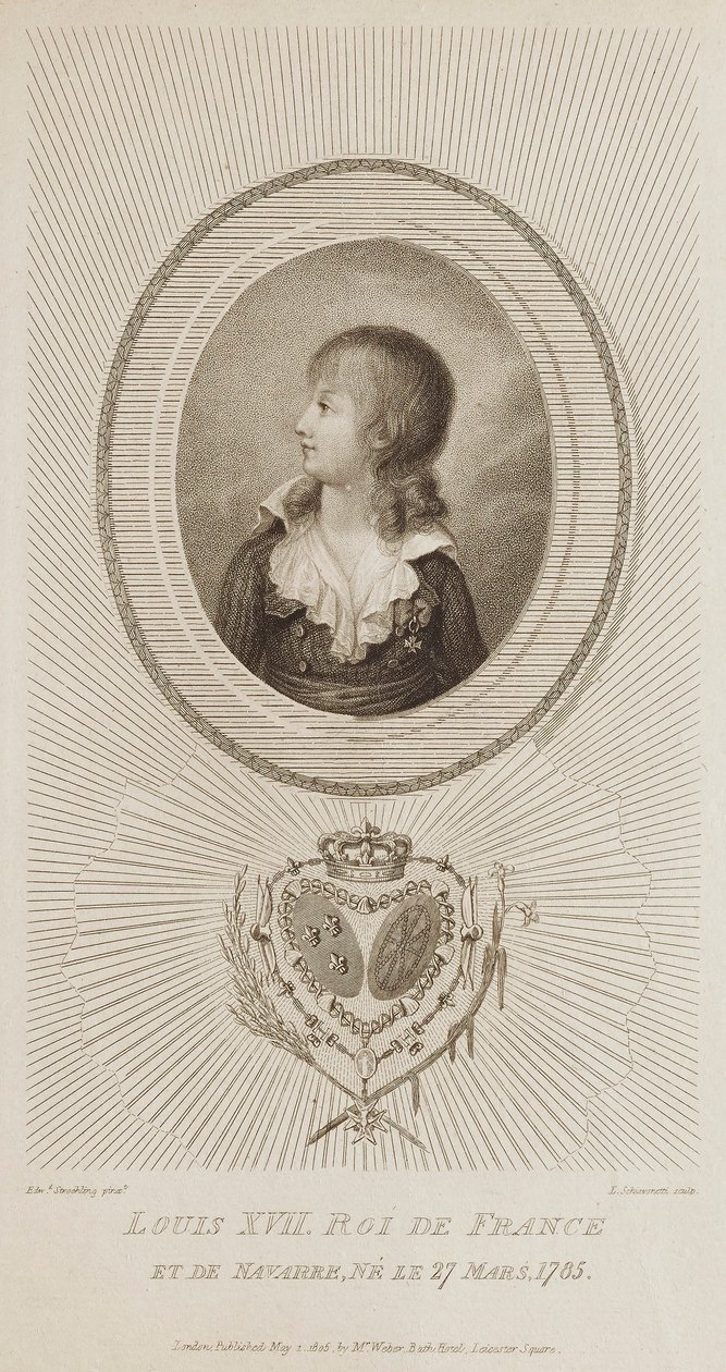 Ludvík XVII, francouzský král od Luigi Schiavonetti
