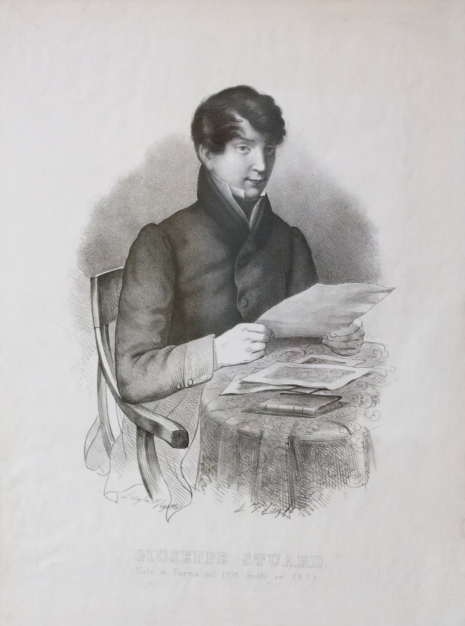 Portrét Giuseppe Stuarda (acquaforte) od Luigi Vigotti