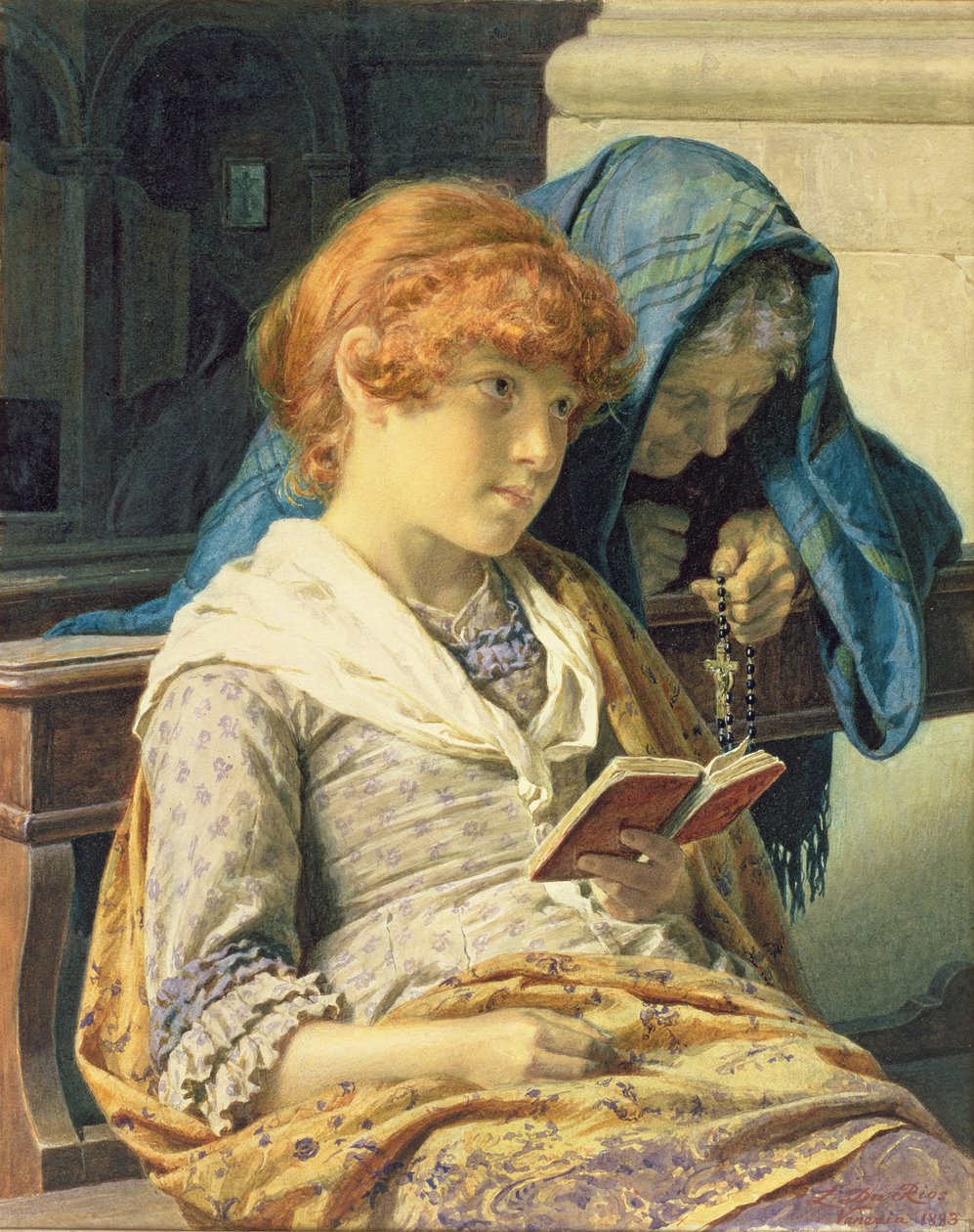 V kostele, 1883 od Luigi da Rios