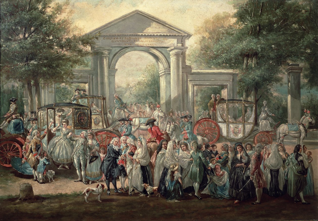 Fiesta v botanické zahradě, 1775 od Luis Paret y Alcazar