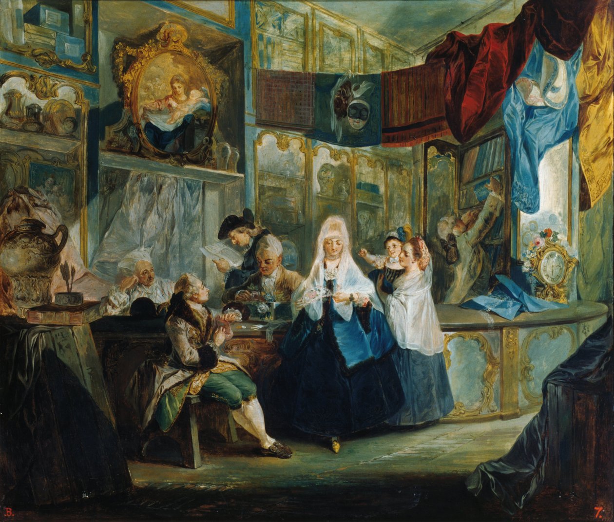 The shop of anticuarian Geniani od Luis Paret y Alcazar