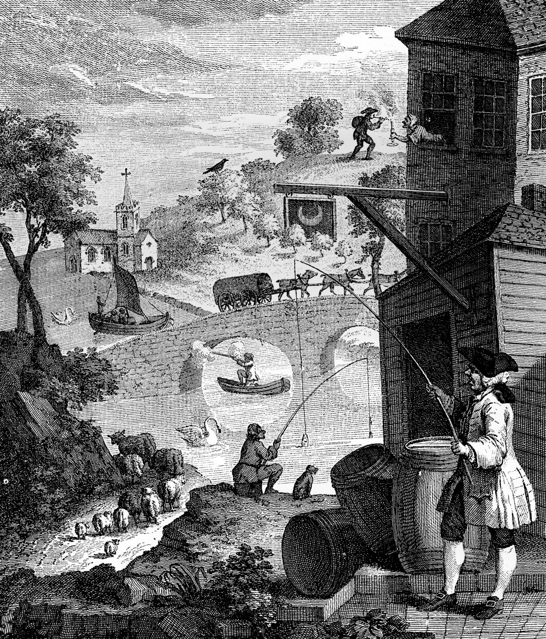 Falešná perspektiva, 1753 od Luke Sullivan