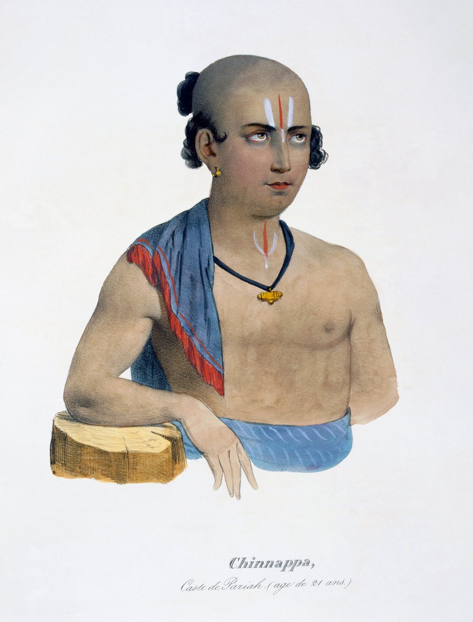 Chinnappa z kasty Paraiyar, 21 let, 1827-35 od M.E. Burnouf