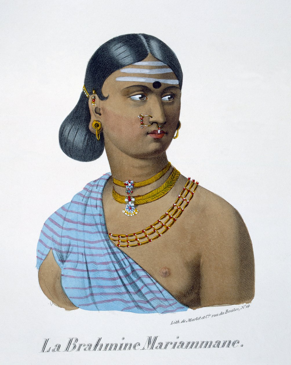 Mariammane, bráhmanská žena, 1827-35 od M.E. Burnouf