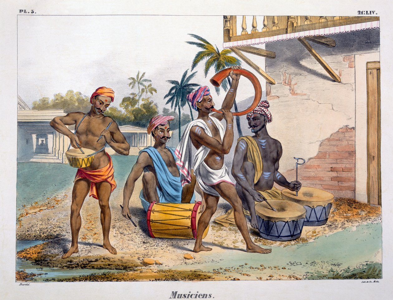 Hudebníci, 1827-35 od M.E. Burnouf