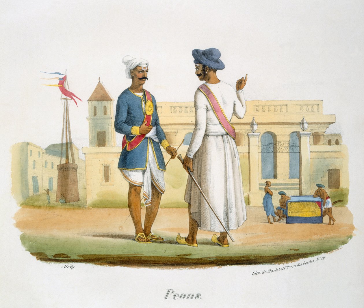 Peoni, 1827-35 od M.E. Burnouf
