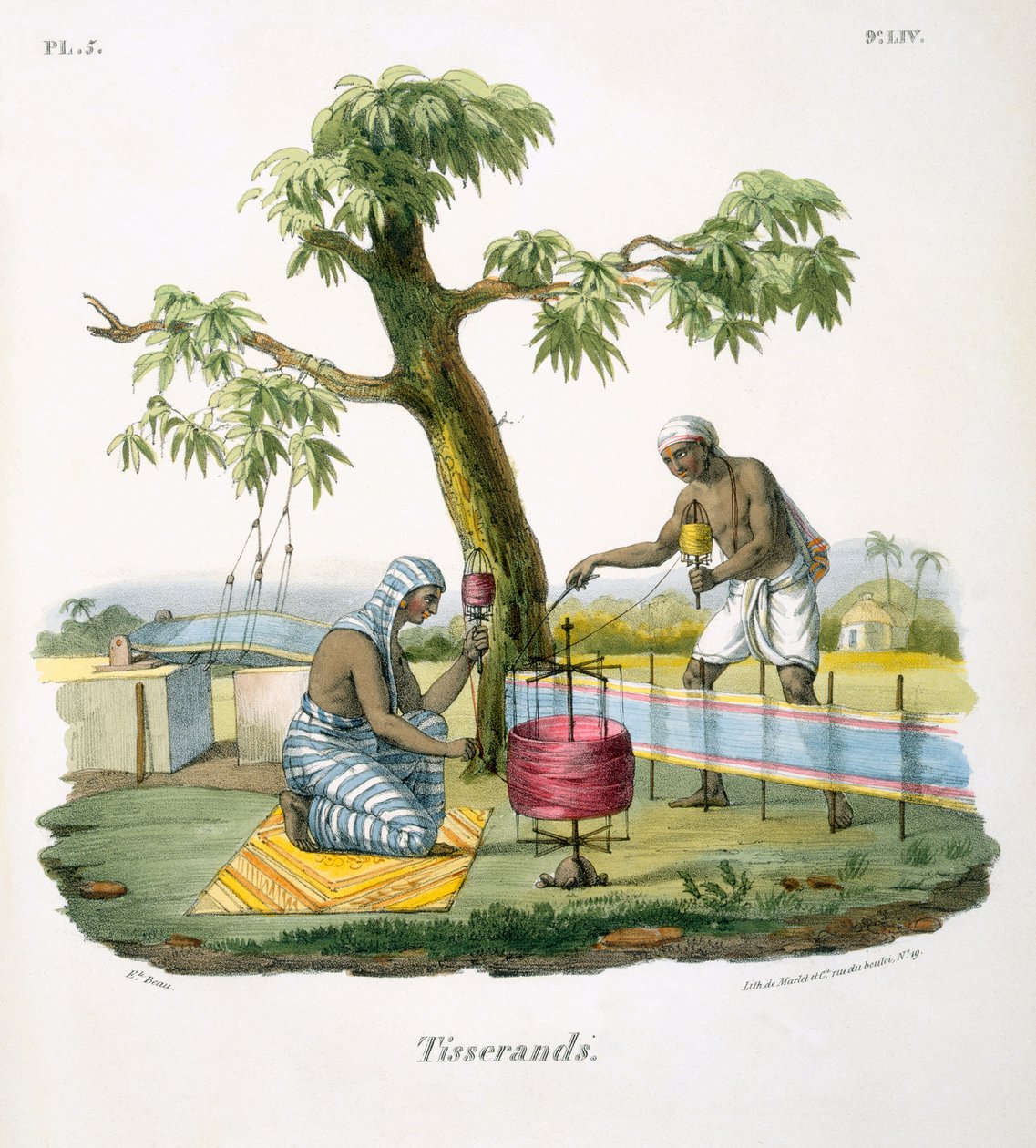 Tkalci koberců, 1827-35 od M.E. Burnouf