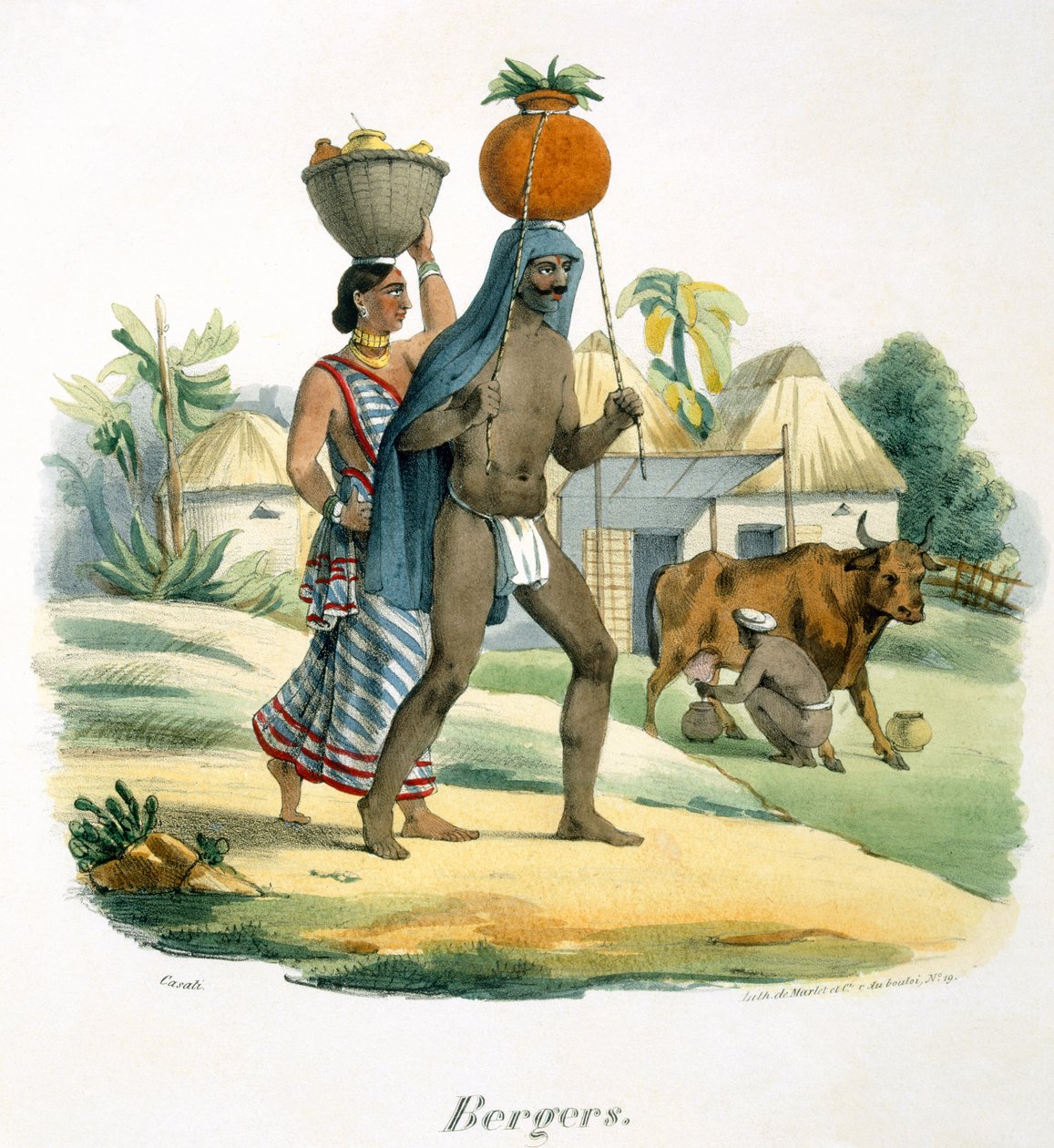 Pastýři, 1827-35 od M.E. Burnouf