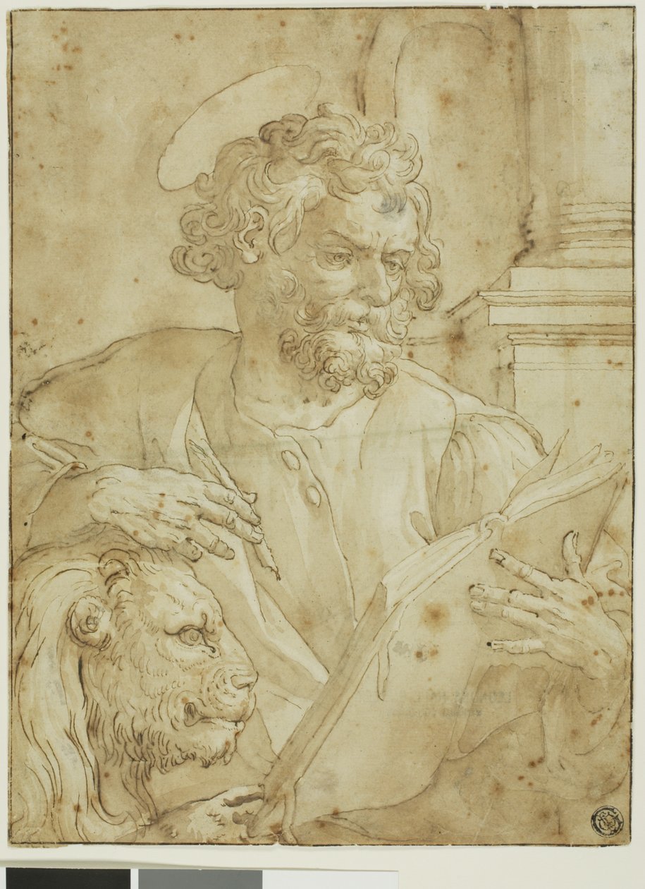 Svatý Marek Evangelista od Maarten de Vos
