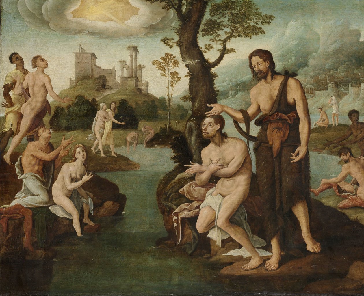 Křest Kristův od Maarten van Heemskerck (circle of)