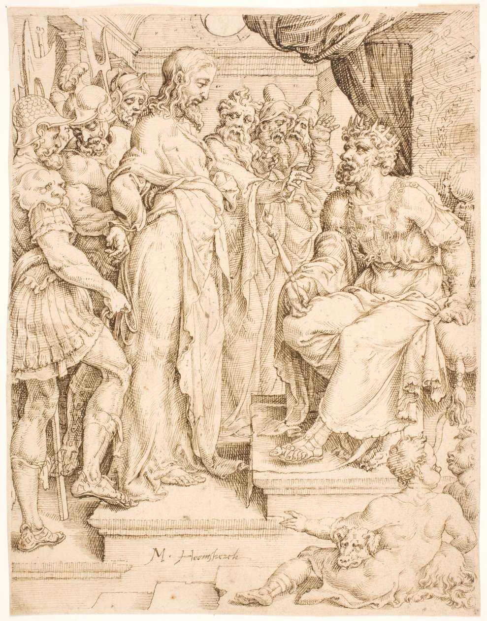 Kristus před Herodem od Maarten van Heemskerck
