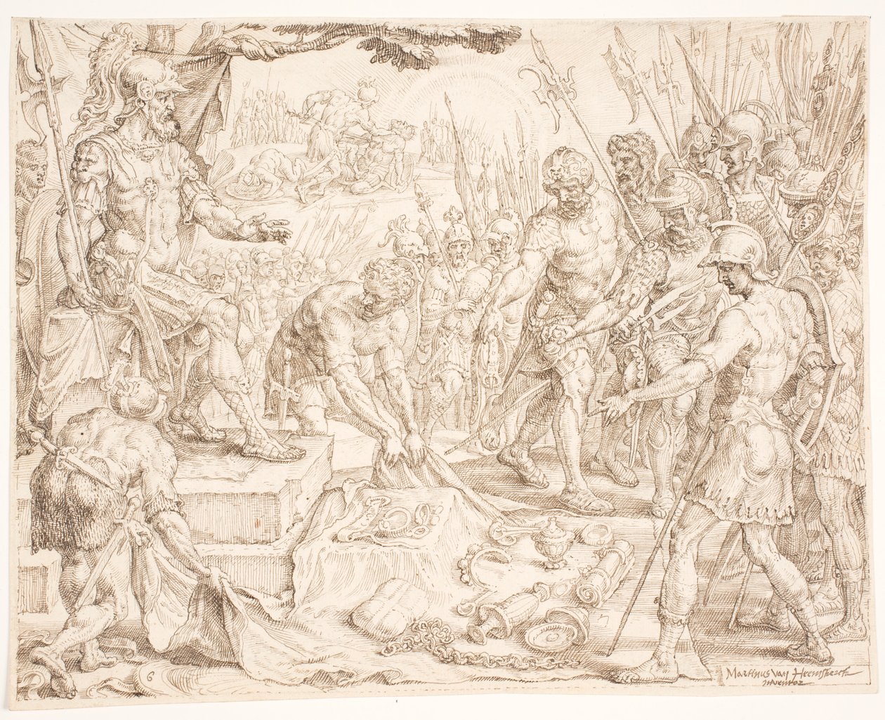 Gideon dostává kořist od Maarten van Heemskerck