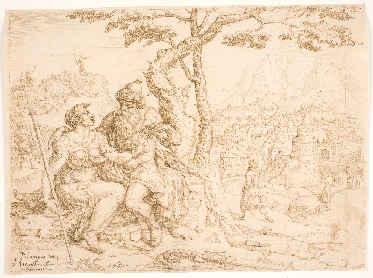 Juda a Támar od Maarten van Heemskerck