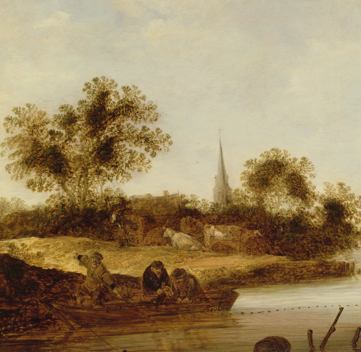 Zalesněná říční krajina od Maerten Fransz van der Hulst