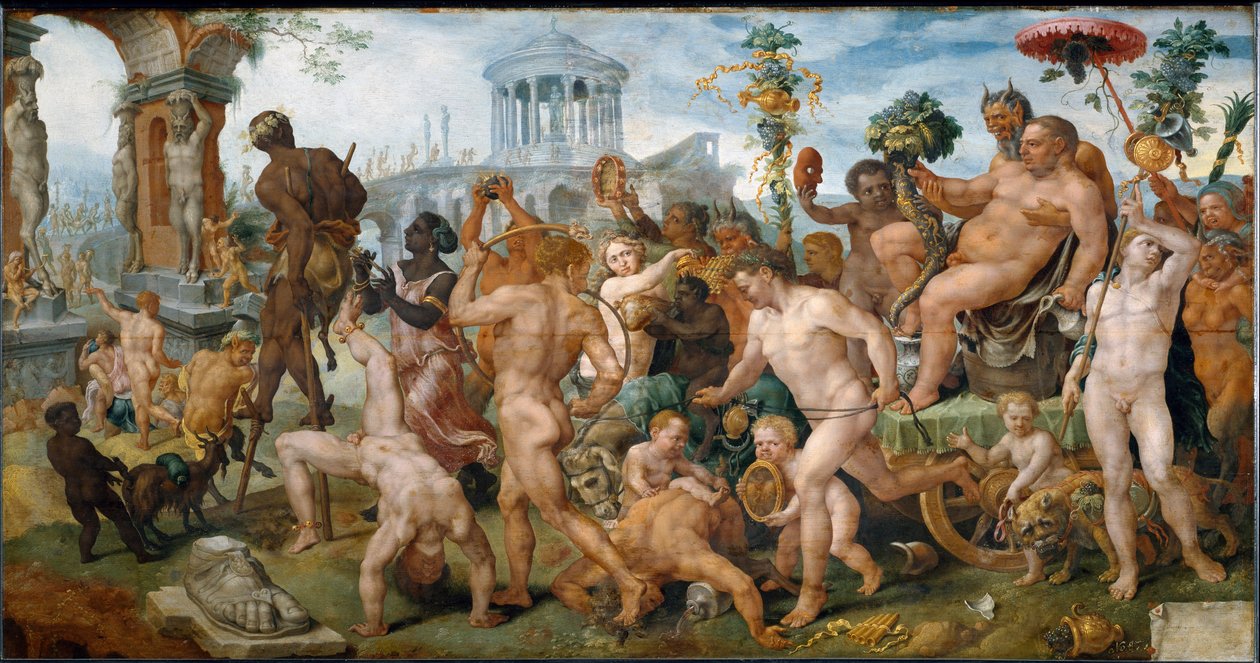 Triumfální průvod Silene (malba od Maerten van Heemskerck