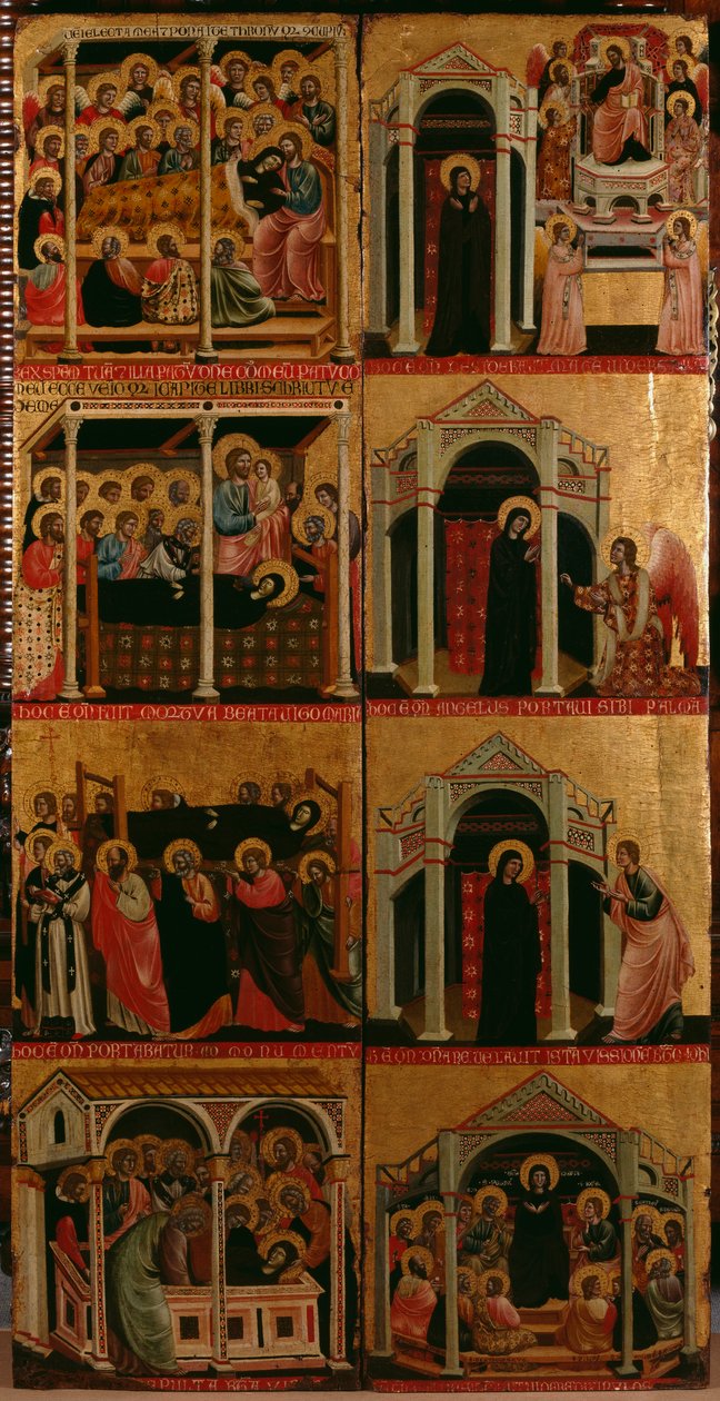 Tryptic of the Virgin, pravý a levý panel (viz také 279476 a 279477) od Maestro di Cesi