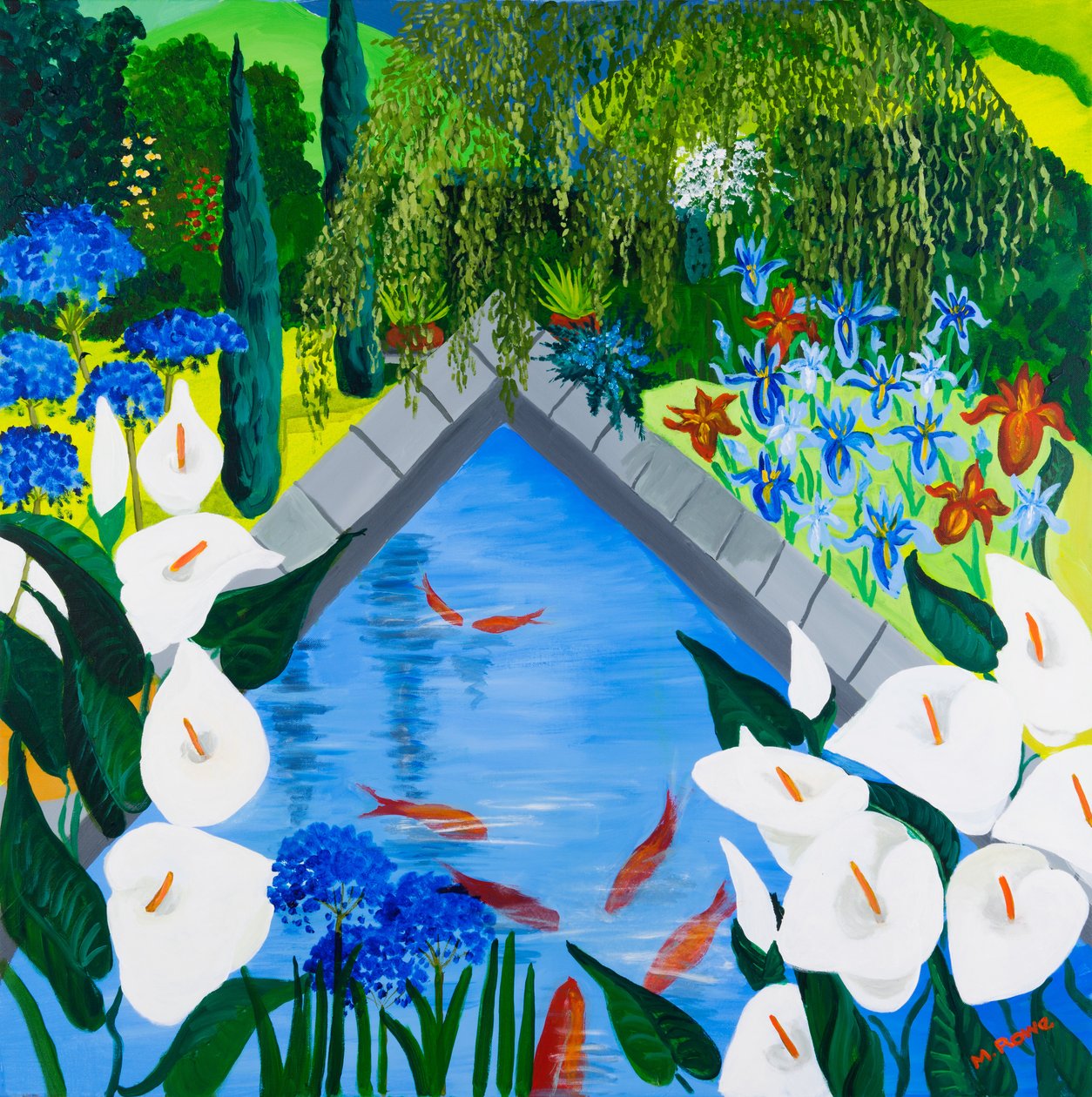 Arums u rybníka, 2013 od Maggie Rowe