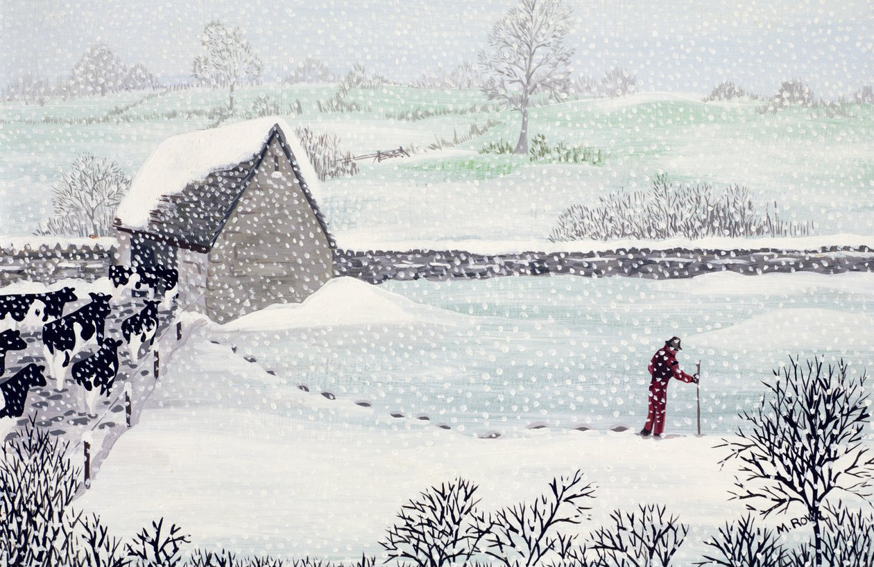 Cotswold Farm v zimě od Maggie Rowe