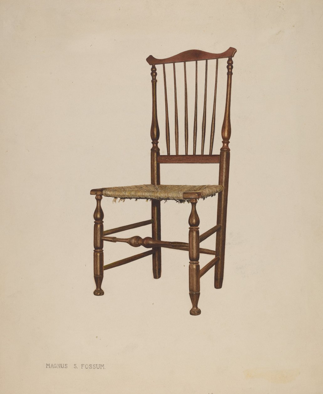Bastard Windsor Chair, c. 1939. od Magnus S. Fossum