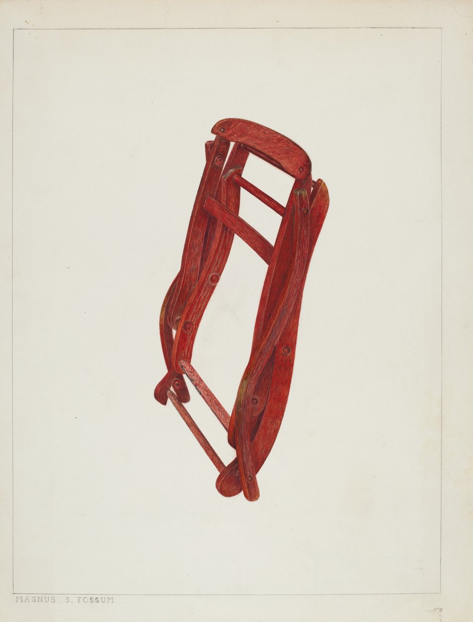Dětská skládací židle, c. 1938. od Magnus S. Fossum