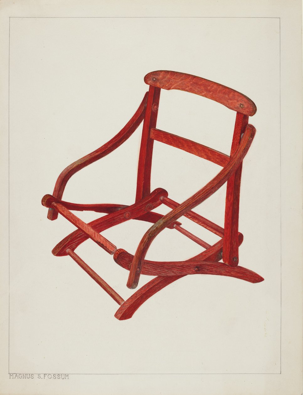 Dětská skládací židle, c. 1938. od Magnus S. Fossum