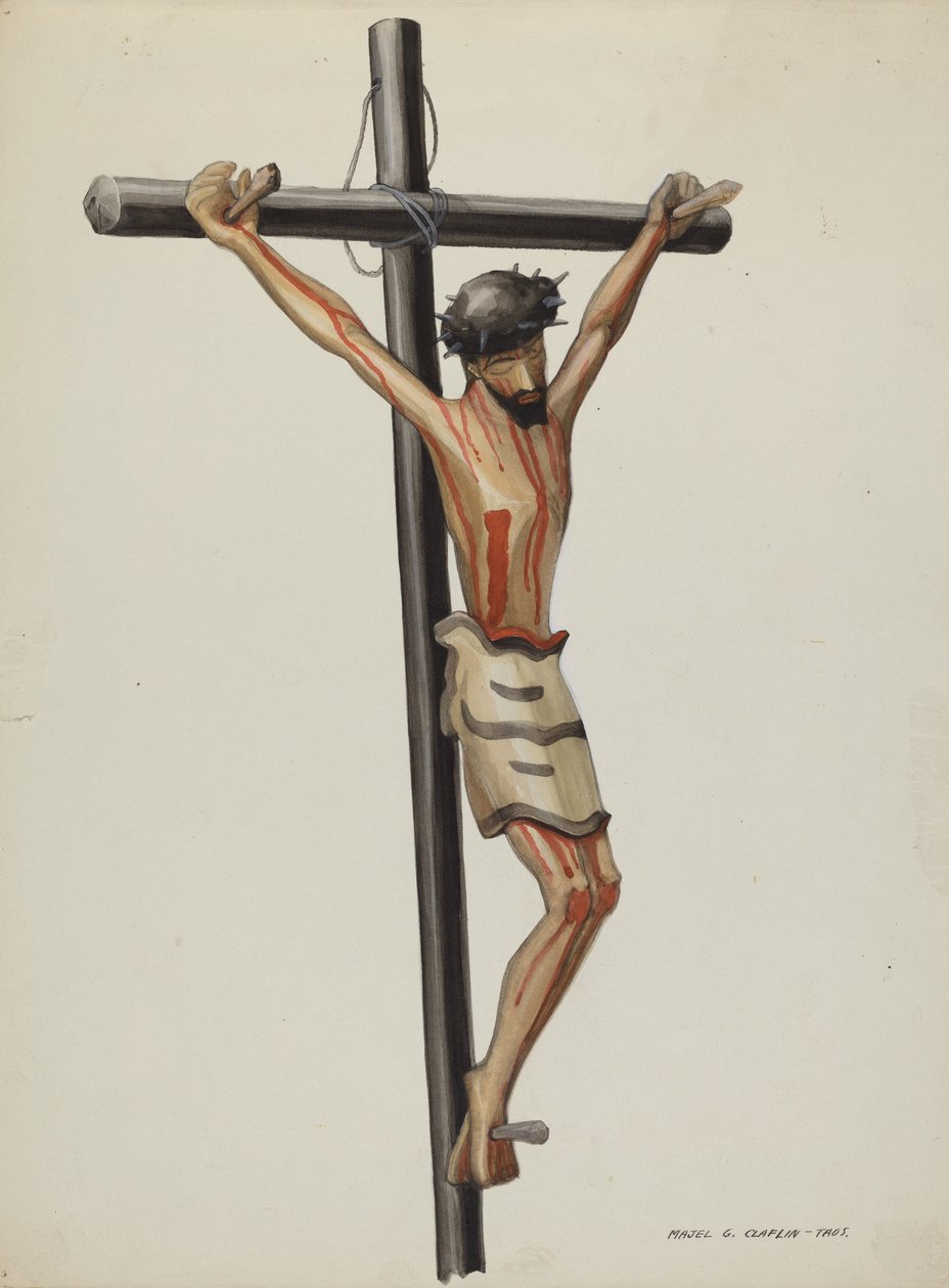 Bulto, Krucifix, c. 1937. od Majel G. Claflin