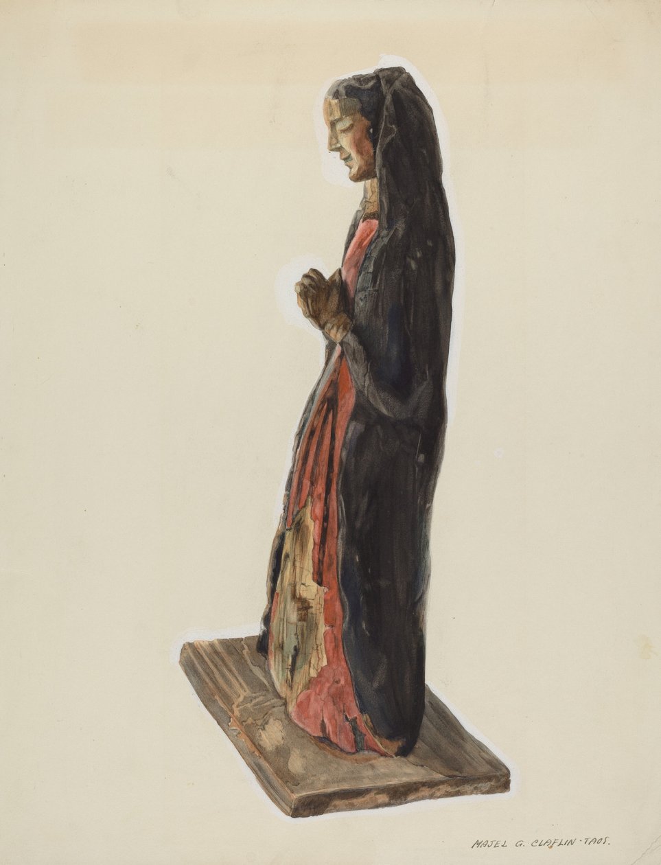 Bulto Santa Rita, c. 1939. od Majel G. Claflin
