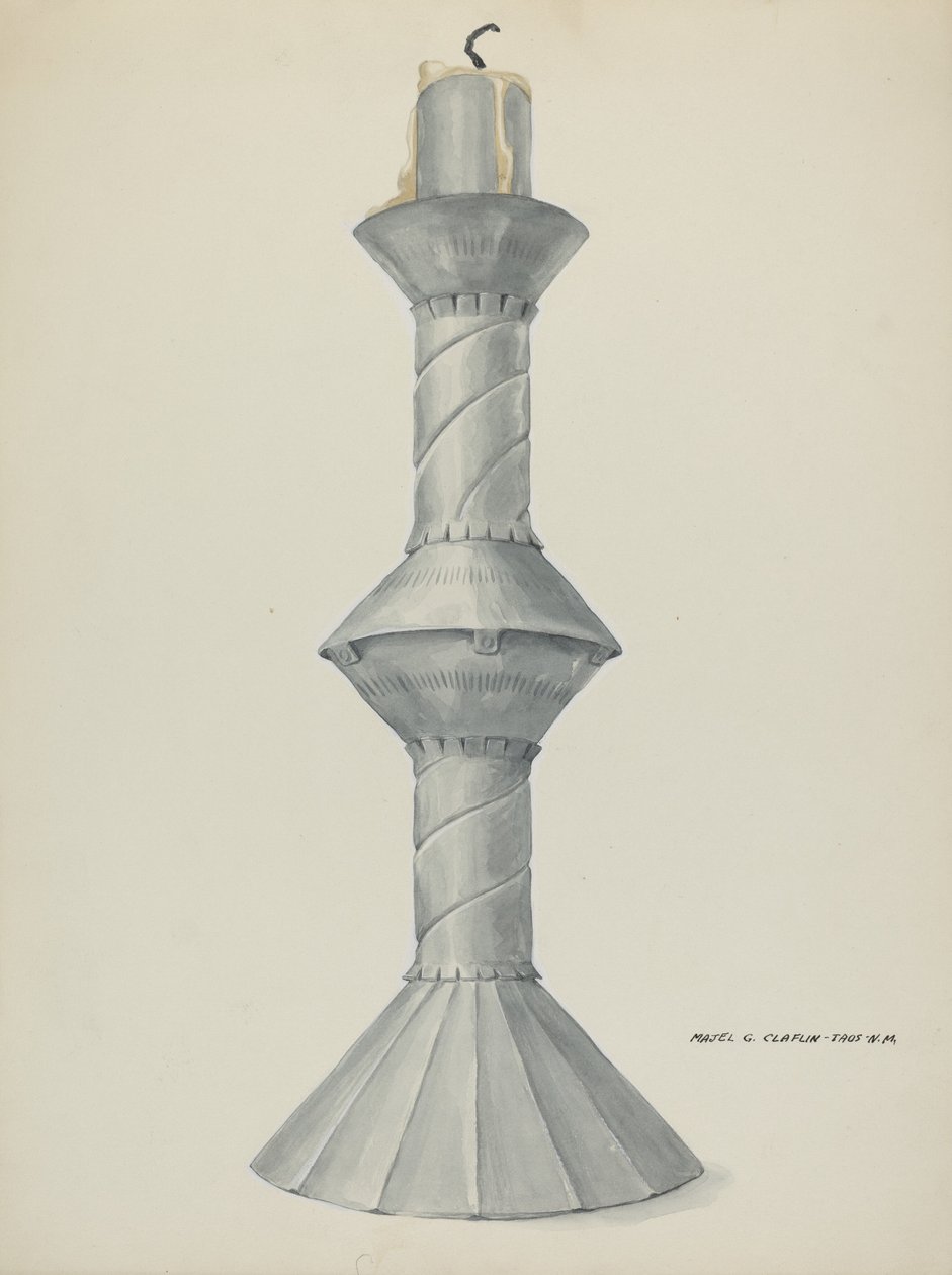 Penitente Altar Candle Stick, c. 1937. od Majel G. Claflin