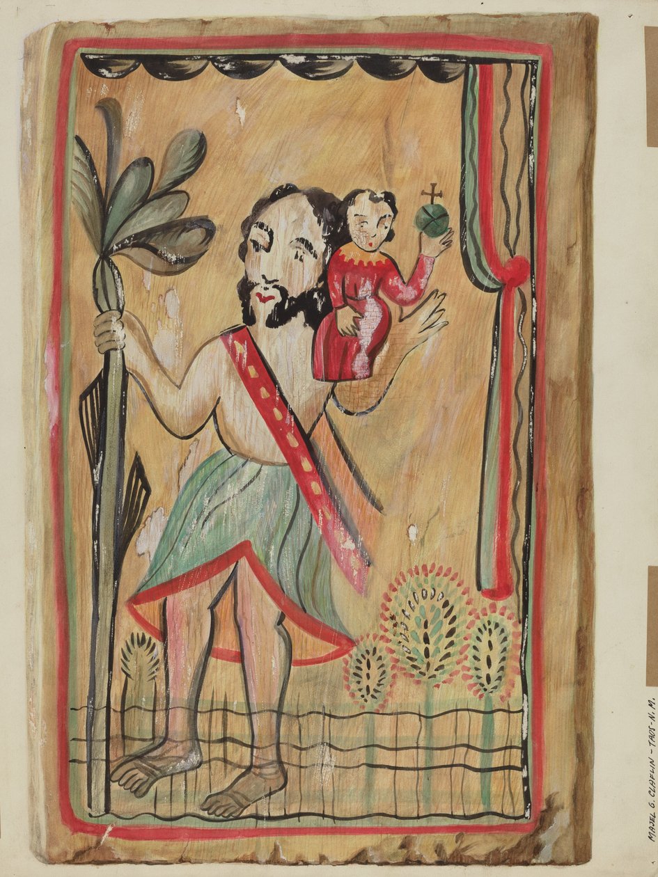 Retablo - San Christopher od Majel G. Claflin
