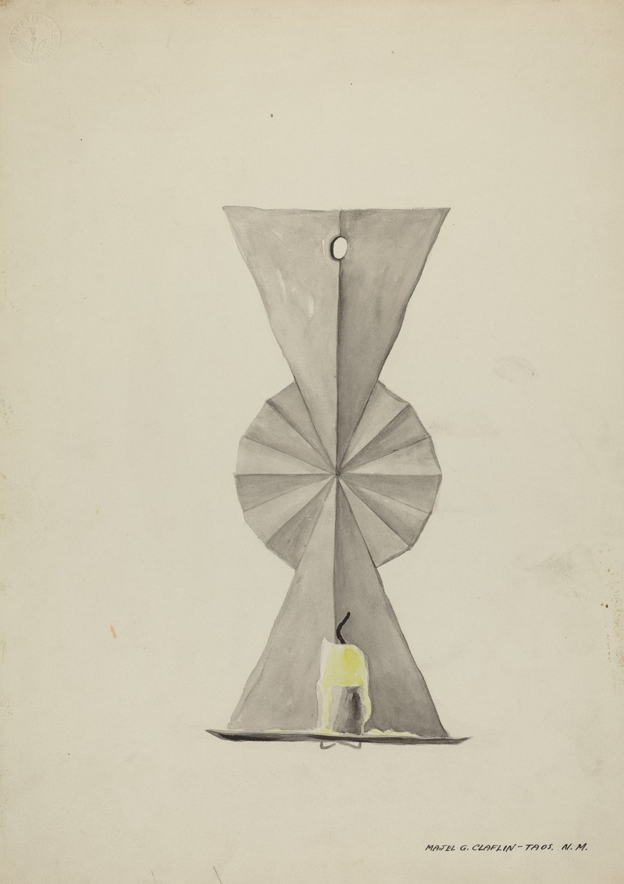 Plechové svítidlo, 19351942. od Majel G. Claflin