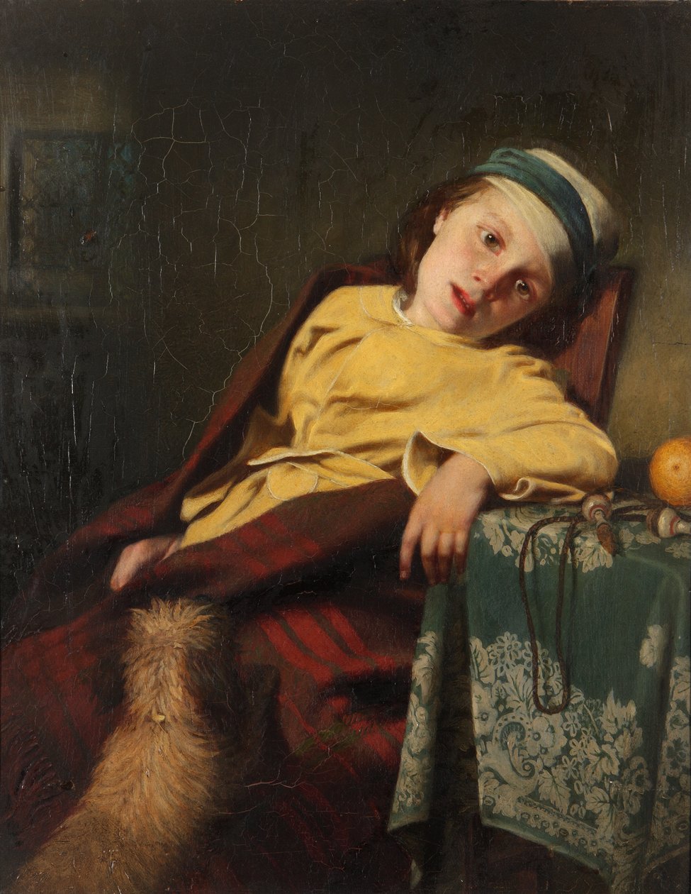 Nemocné dítě se psem, 1857 od Malcom Steward