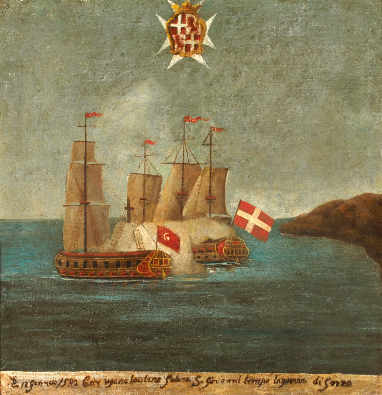 Námořní bitva, 1582, Gozo od Maltese School