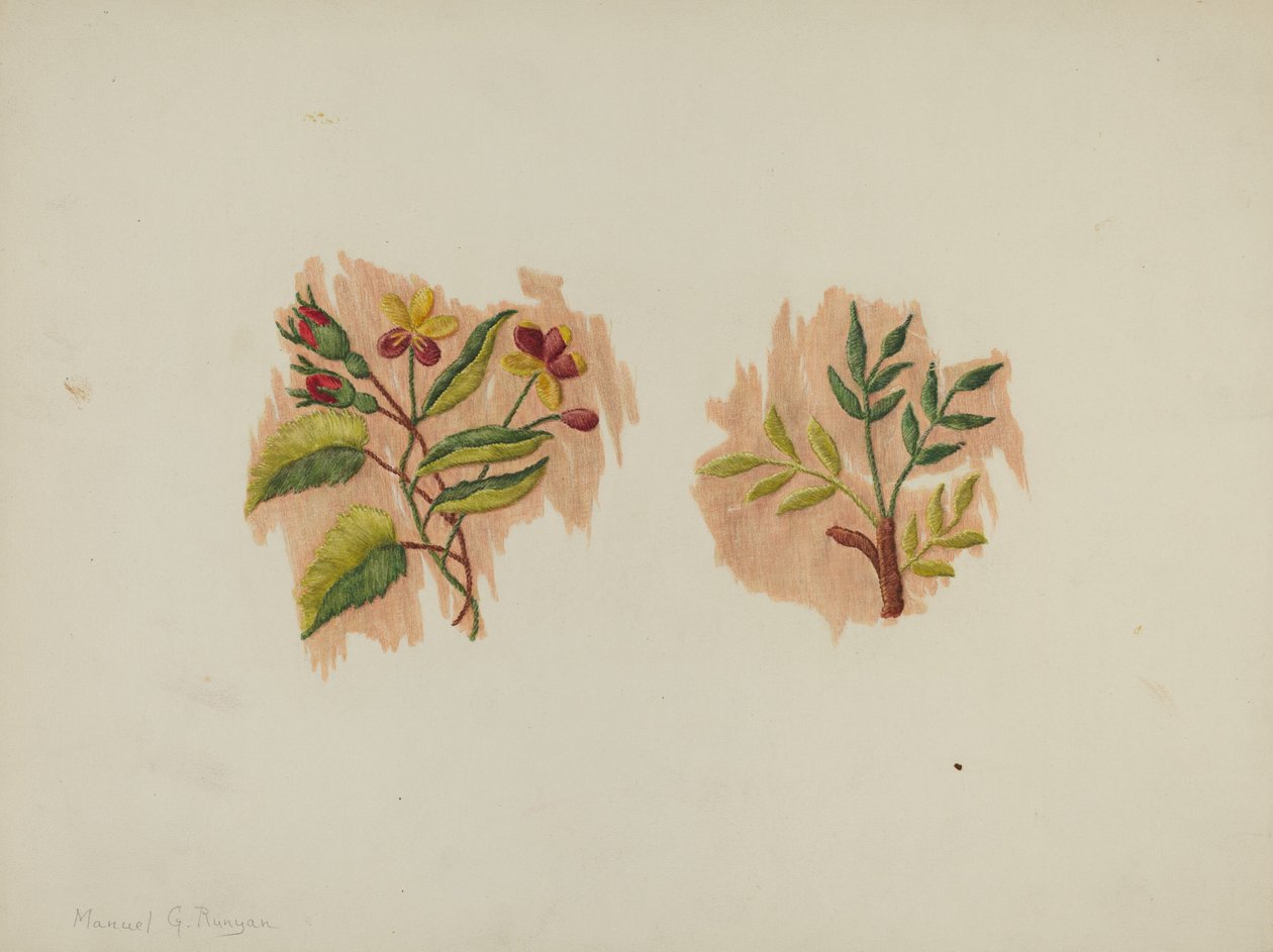 Fragment hedvábné spodničky, c. 1939. od Manuel G. Runyan