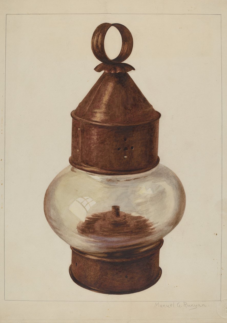 Pouliční závěsná lampa, c. 1938. od Manuel G. Runyan