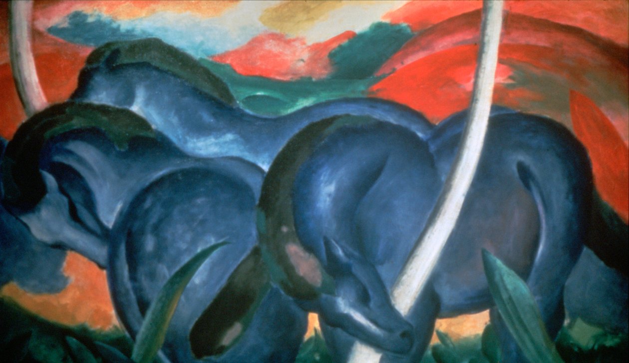 Modrí koně, 1911 od Franz Marc