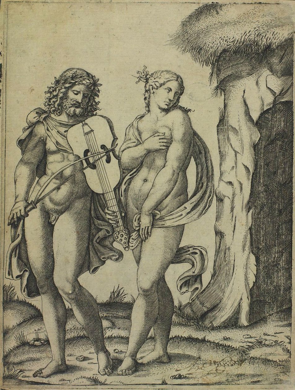 Orpheus a Eurydice od Marcantonio Raimondi