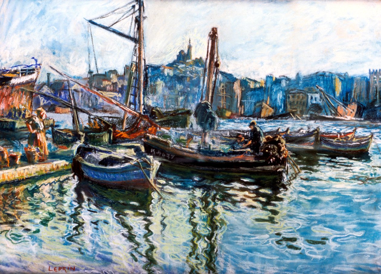 Přístav v Marseille, c1920 od Marcel Leprin