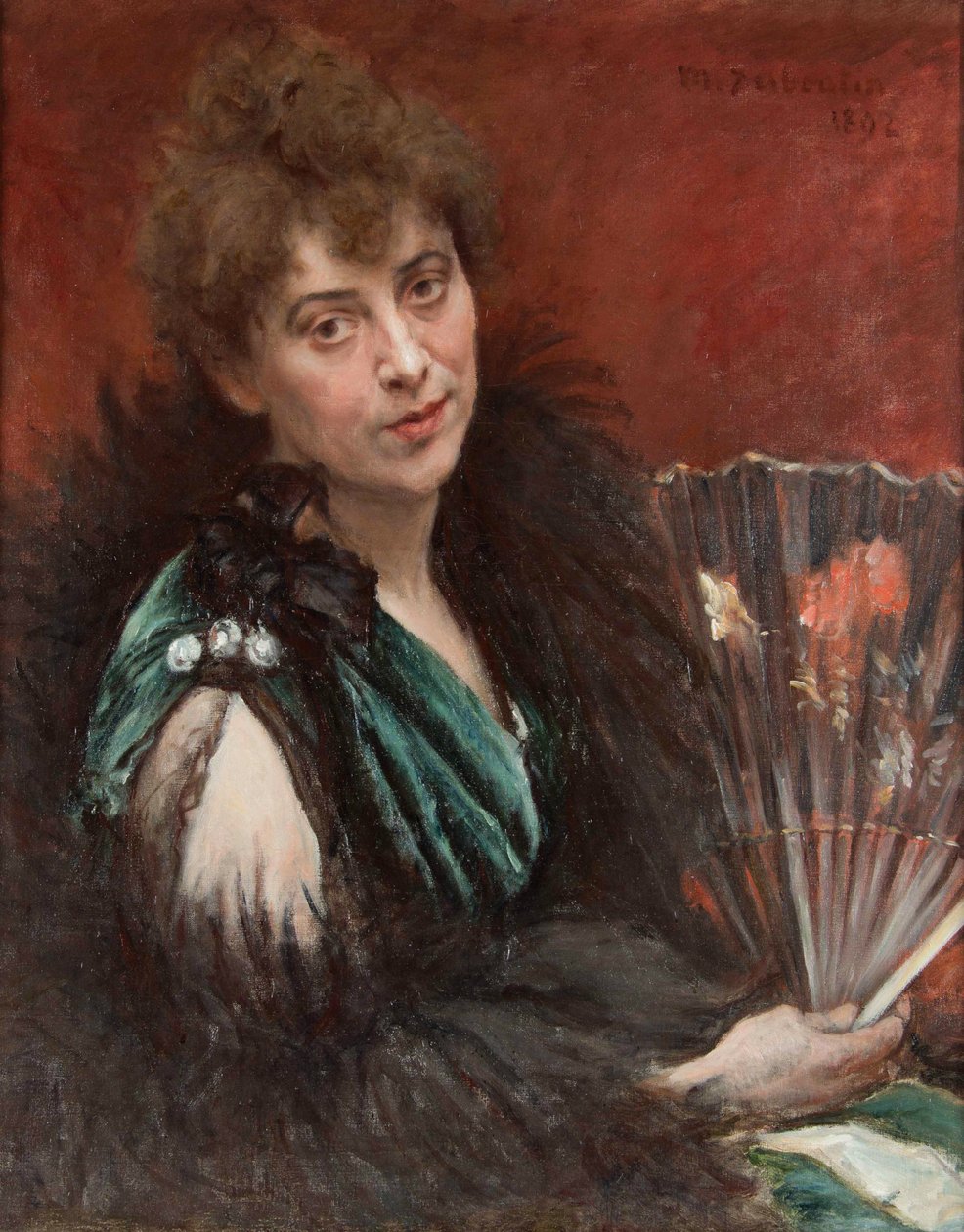 Žena s ventilátorem, 1892. od Marcellin Gilbert Desboutin