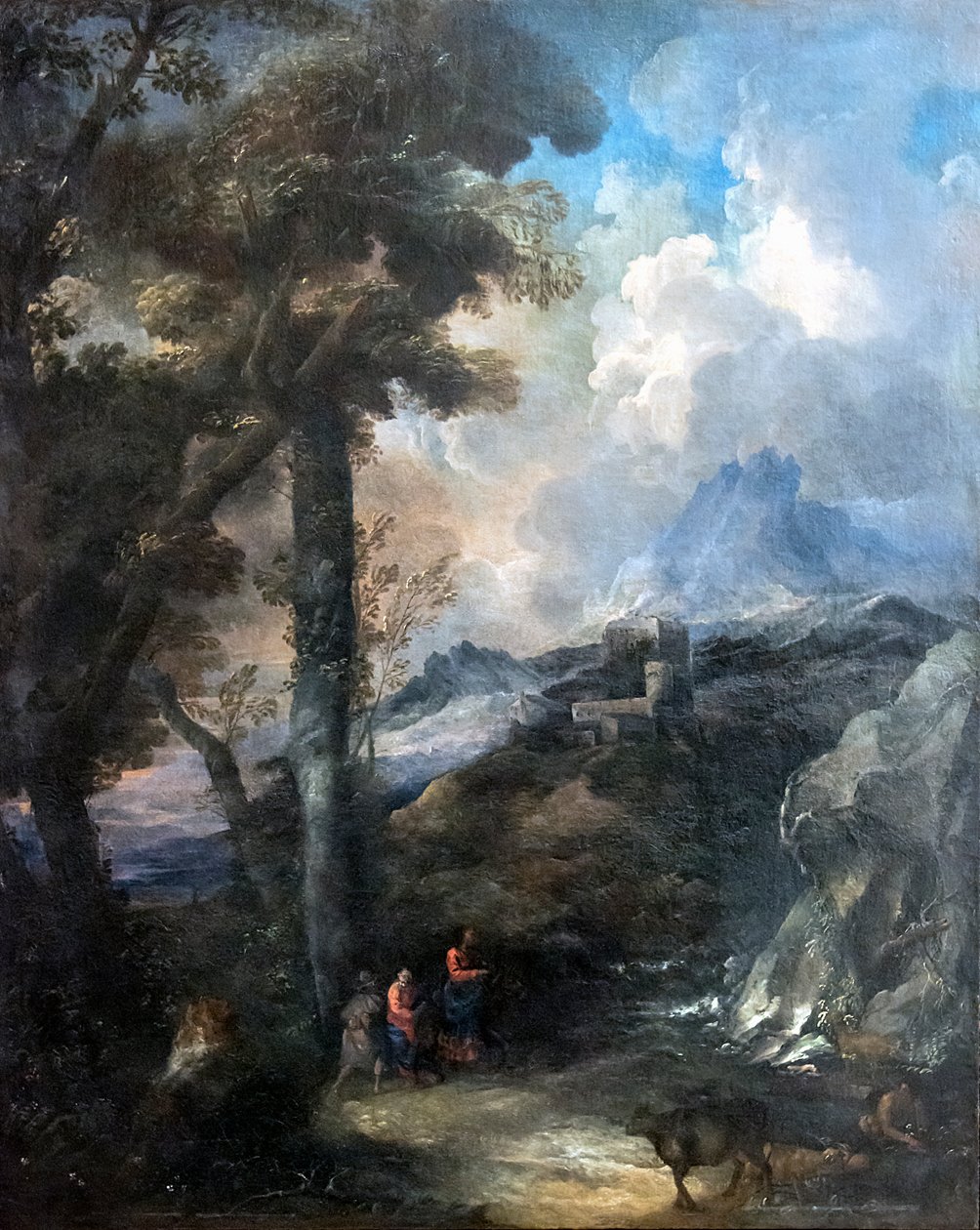 Accademia - krajina s pocestnými od Marco Ricci
